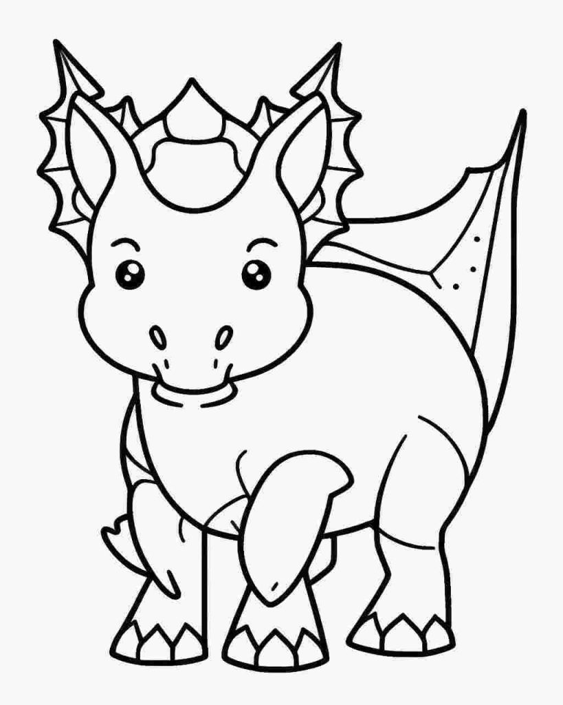 Baby triceratops coloring page