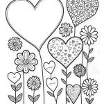 Hearts coloring page 2