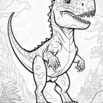 Tyrannosaurus rex coloring page 2